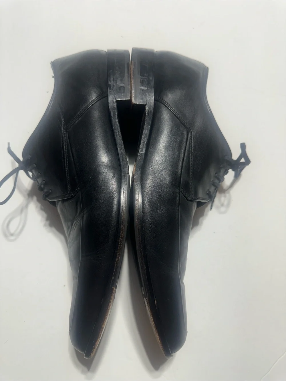 Kenneth Cole Black Leather Lace-Up Oxfords size 12 dress shoes